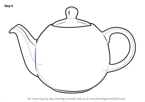 how to draw a tea pot|fancy tea pot to draw.